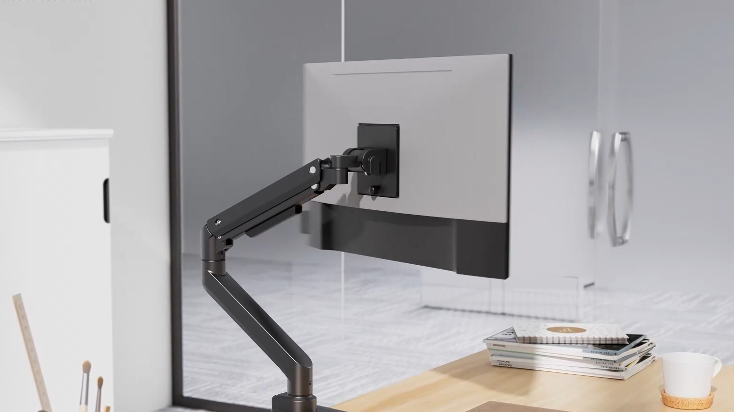 PREDUCTS Monitor Arm Single ブラック 31qcXb15VyL.jpg_BO30,255,255,